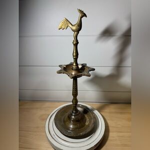 Bronze Copper Diwali Home Temple Oil Lamp Pooja Stand Kukula Pahana Decoration